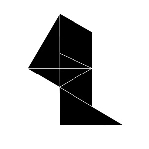 Lösung zur 14. Tangram Figur